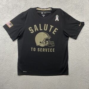 Cleveland Browns Shirt Mens Extra Large Black Salute To Service Nike Dri Fit